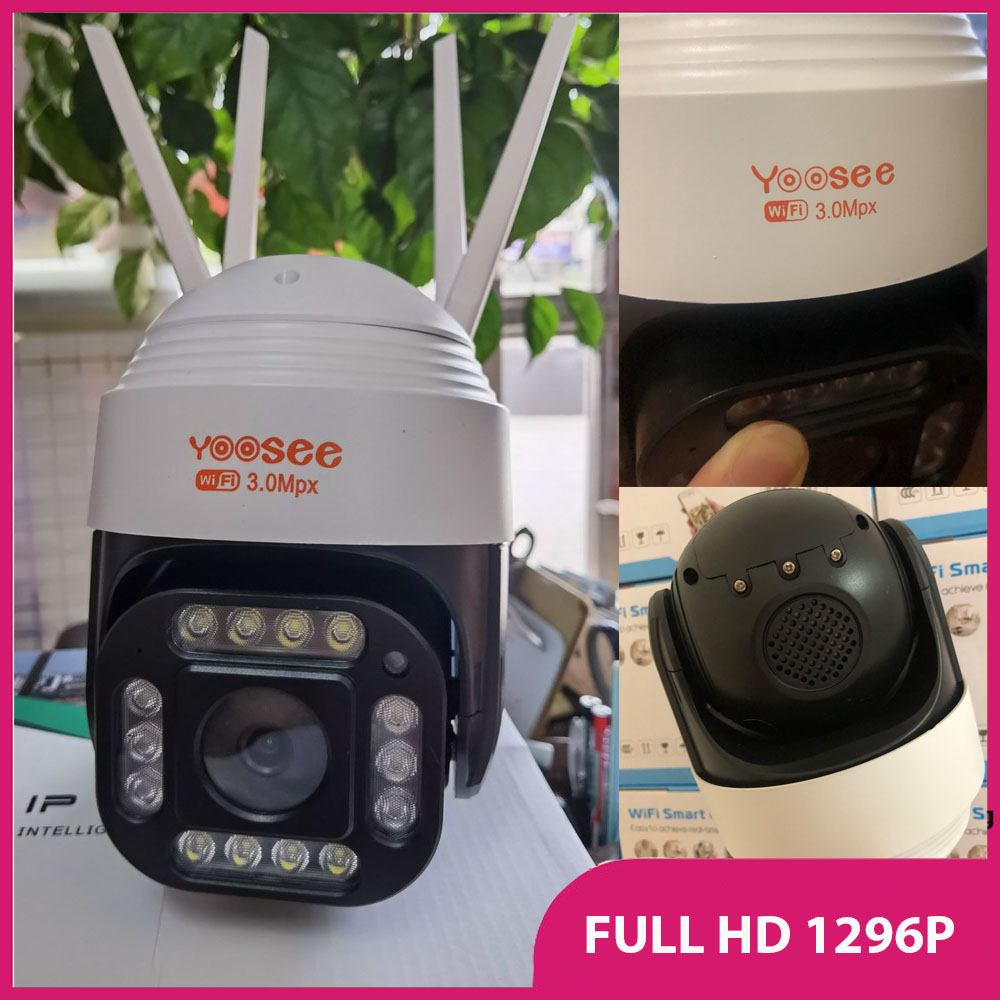 Camera IP Wifi Yoosee Hệ 3.0, Full HD 1296p Xoay 360 Độ, Đàm Thoại 2 Chiều, Quay Đêm Có Màu, Tặng Thẻ Nhớ 32G - Hàng Chính Hãng