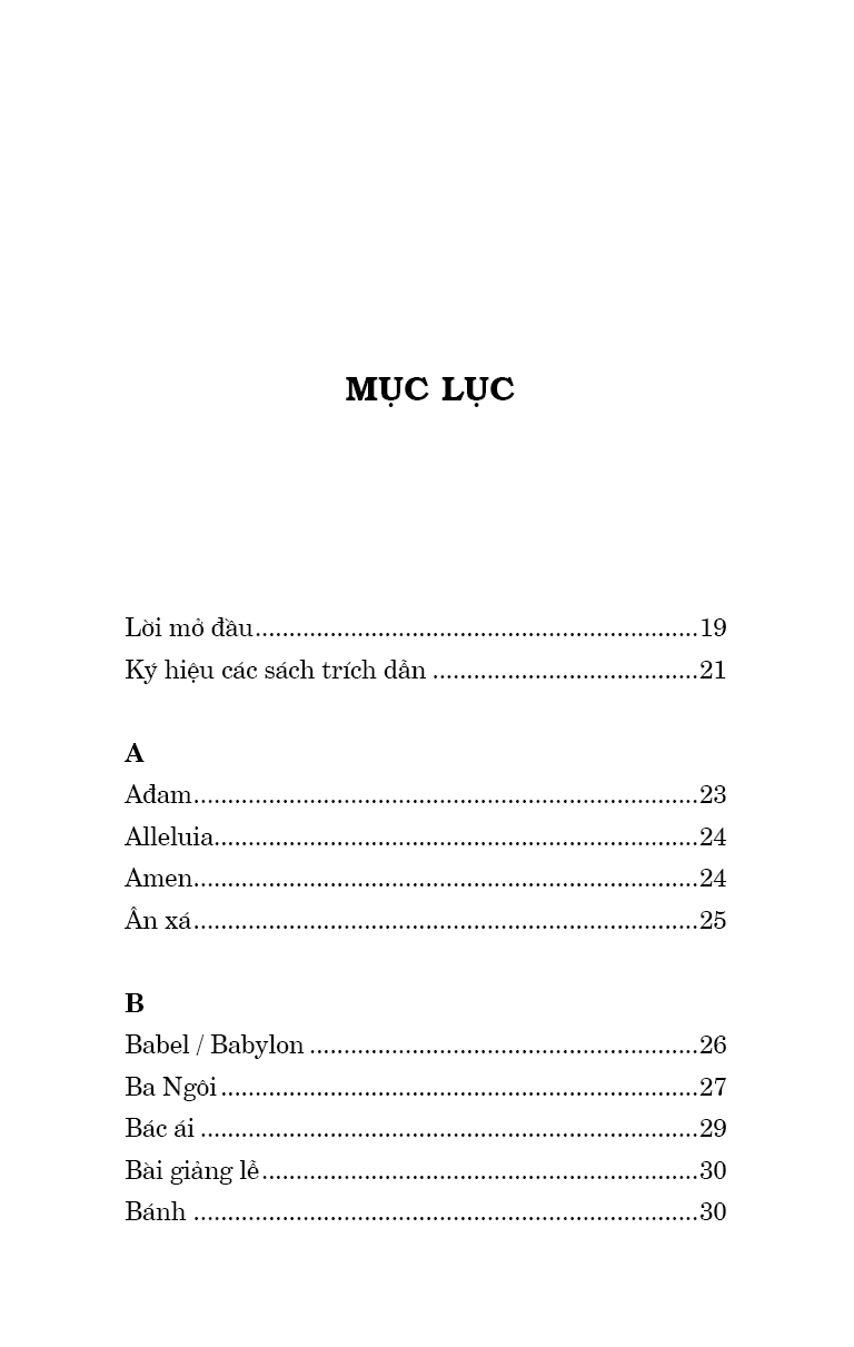 TỪ NGỮ GIẢN LƯỢC – Tìm Hiểu Đức Tin – Giáo Lý – Phụng Vụ