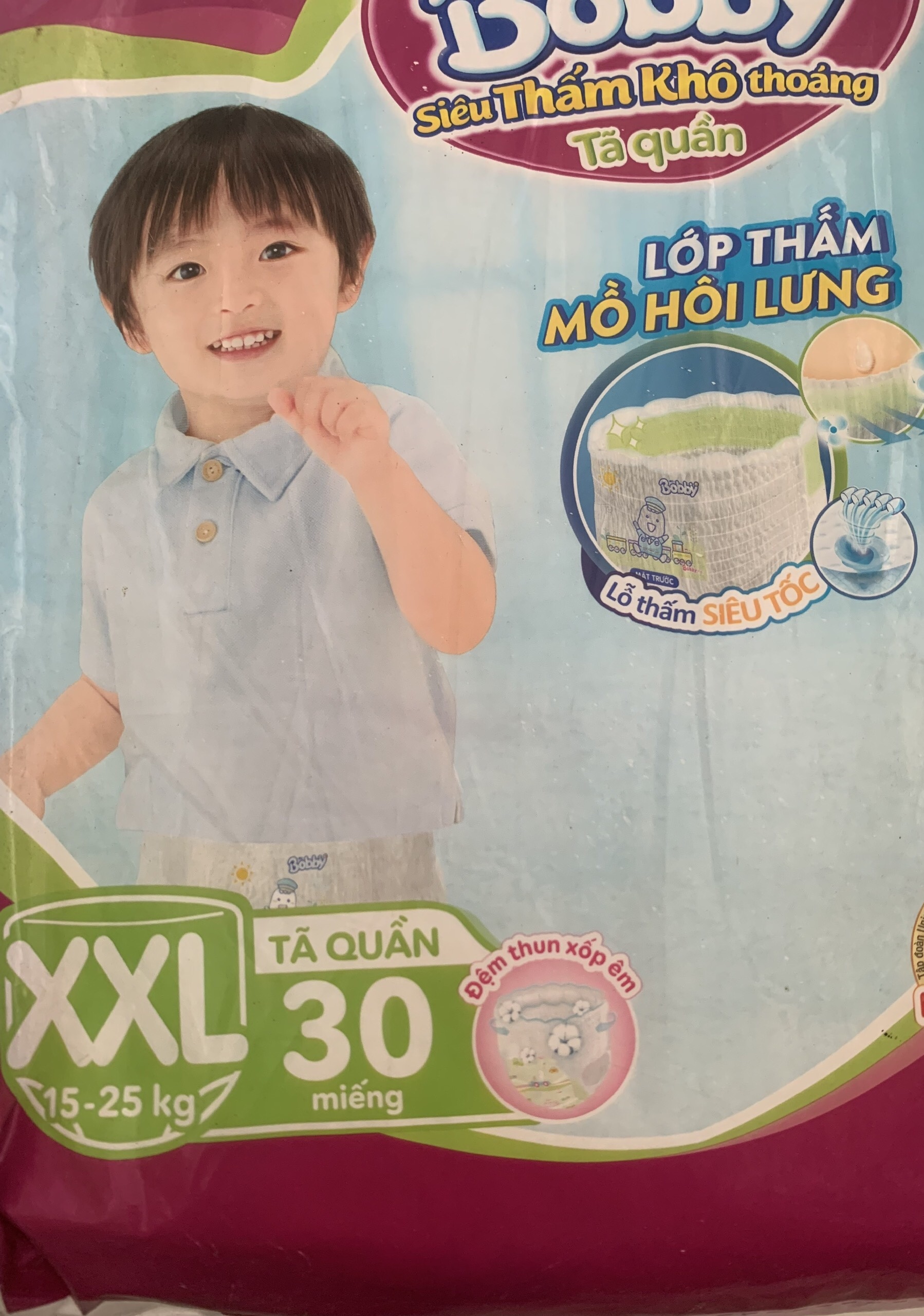 Tã quần Bobby XXL30 - Date luôn mới