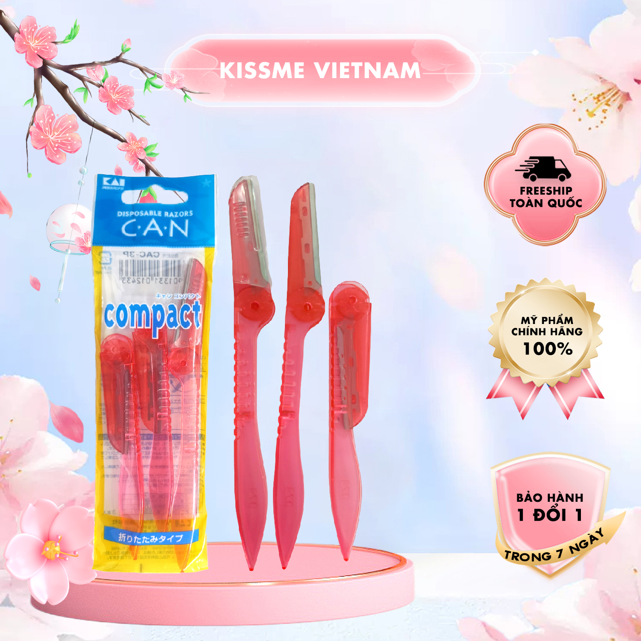 Dao Cạo Lông Mày Cán Gập Nữ Kai Razor 12433