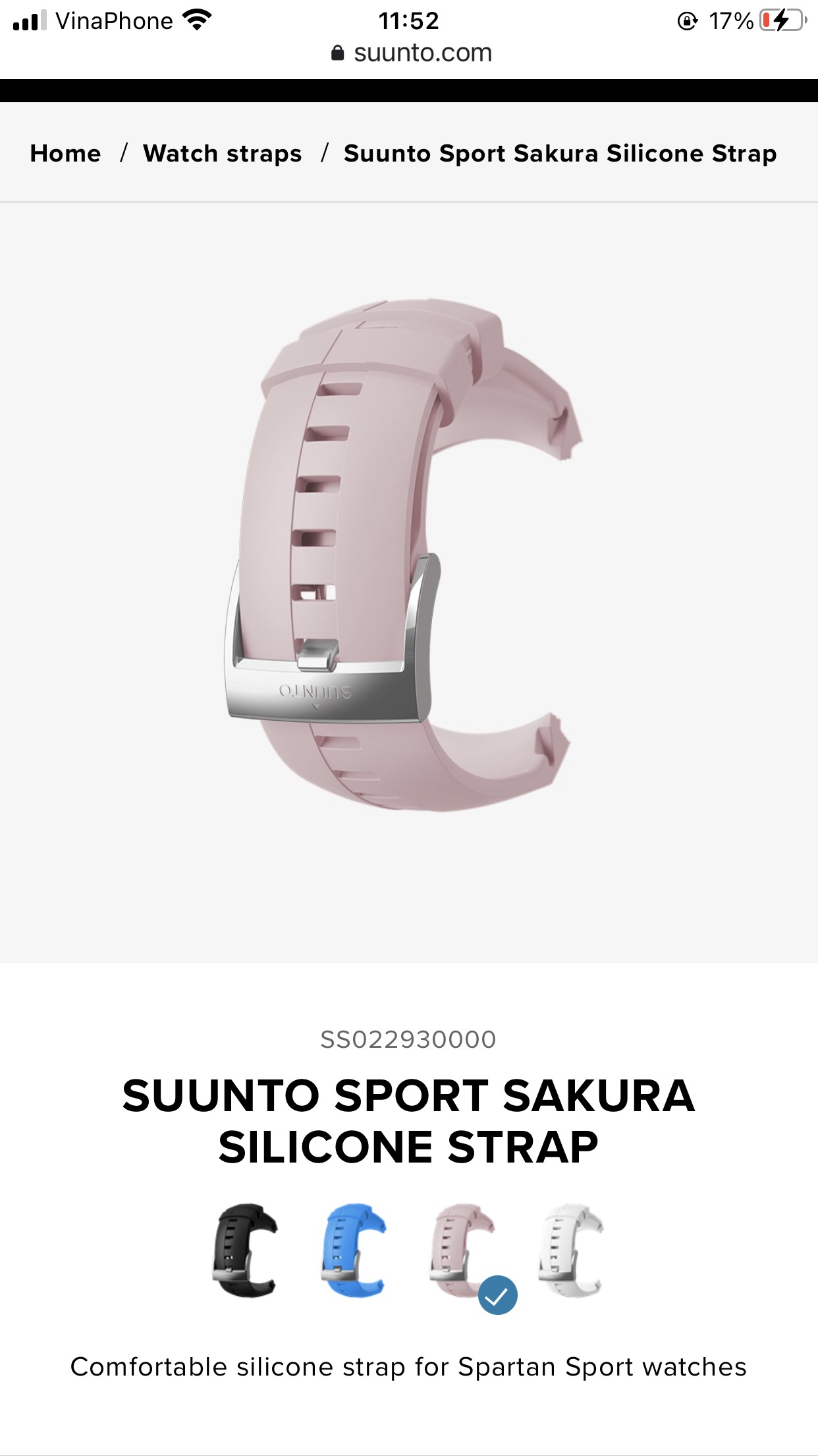 DÂY ĐEO THAY THẾ ĐỒNG HỒ SUUNTO 9 / SPARTAN SPORT 24MM - SS022932000 - SS022930000