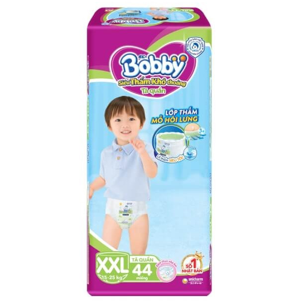 Tã quần Bobby Siêu thoáng XXL44