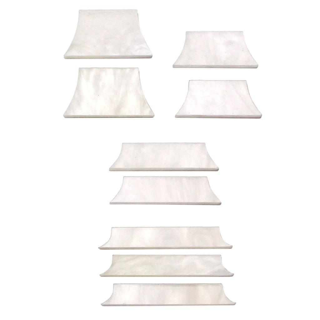 White Mother of Pearl Shell Guitar Block Fingerboard Fretboard Markers Inlay Material Set 1.5mm/0.05'' Thickness