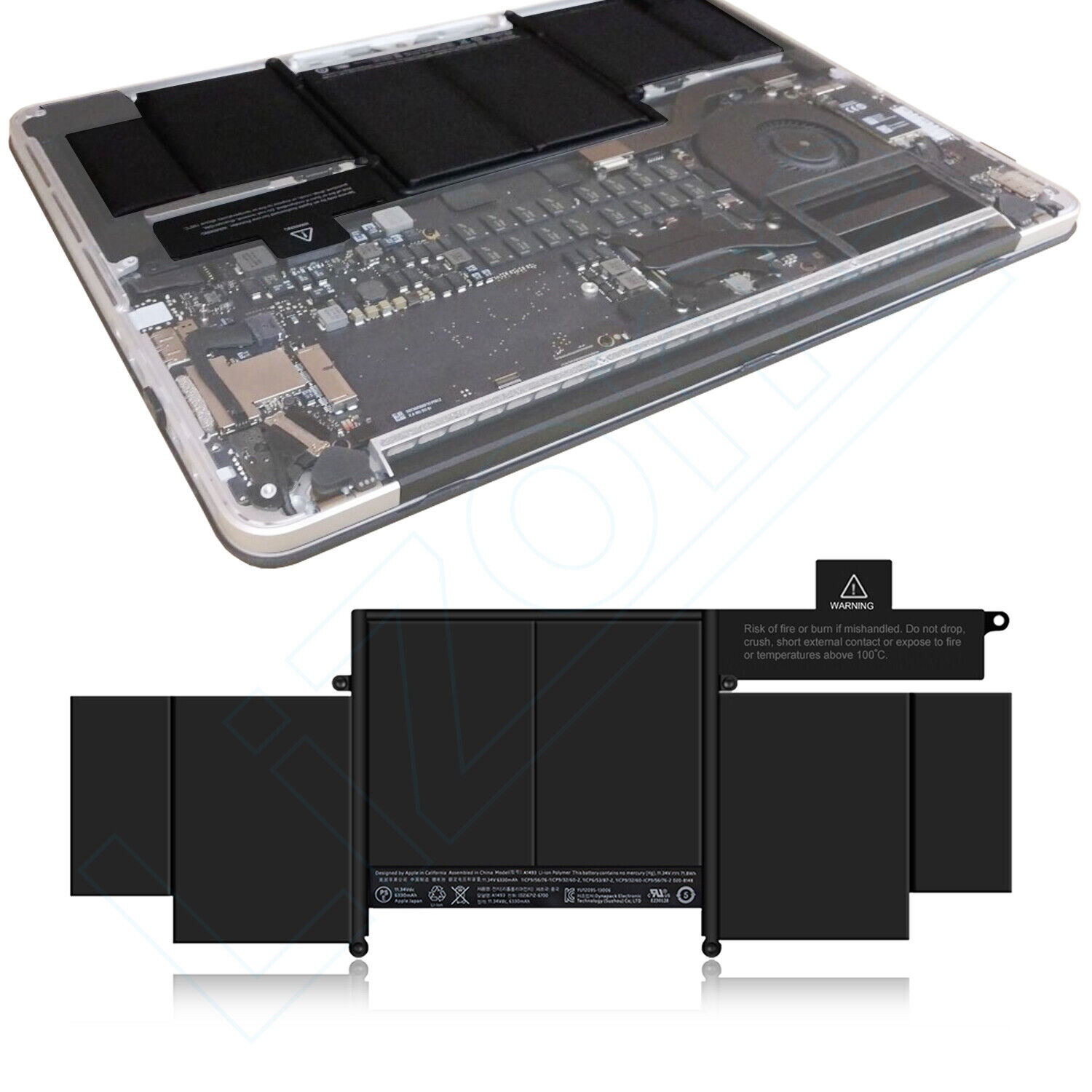 Pin dành cho Apple MacBook Pro 13" Retina A1502 A1493 2013 2014