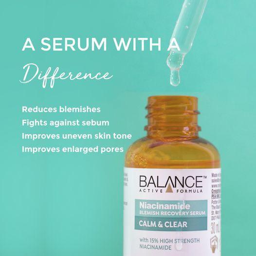 Serum Ngừa Mụn Niacinamide Dưỡng Trắng và Mờ Thâm Mụn - Balance Niacinamide - Giấy Kiểm Định An Toàn