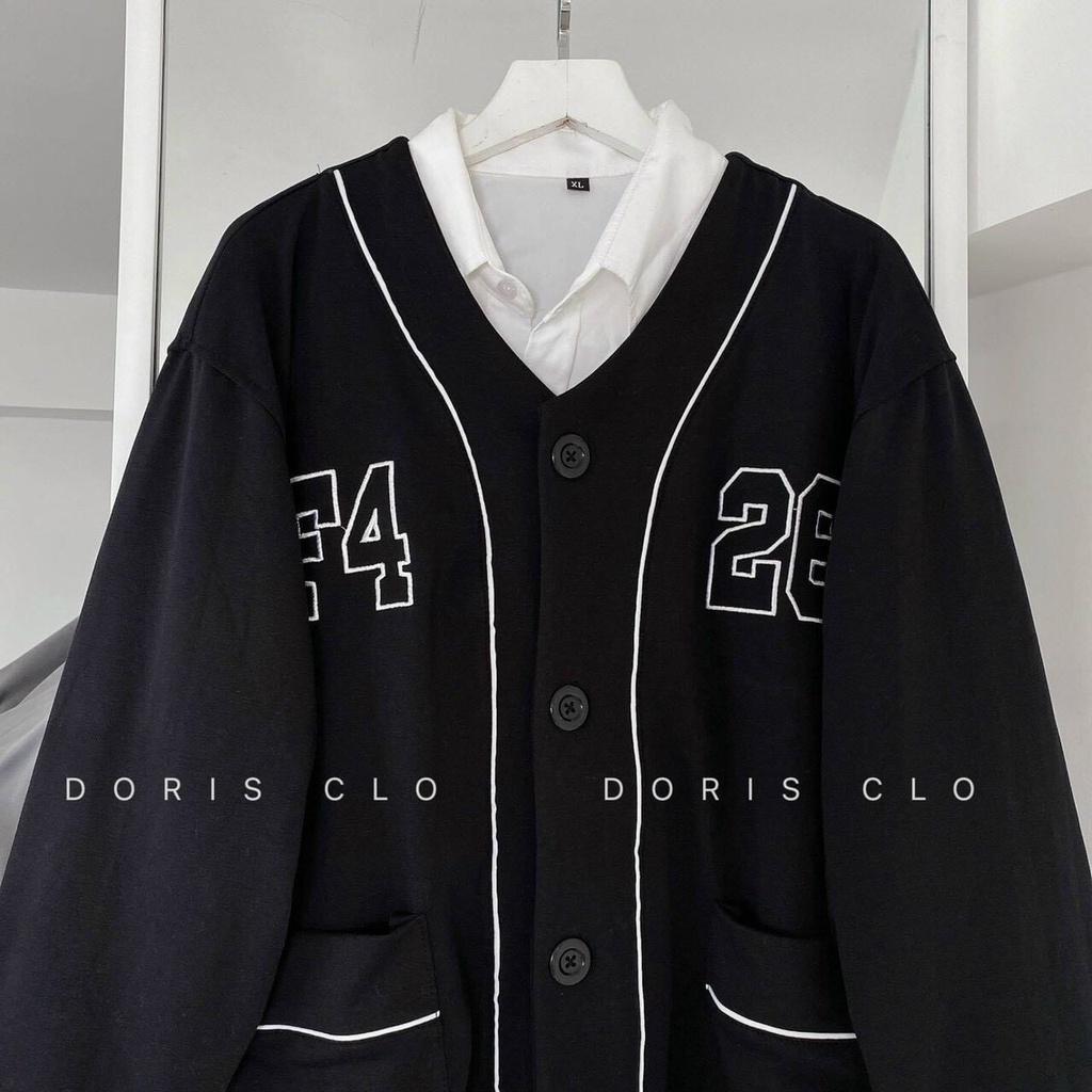 Áo khoác nỉ cardigan form rộng