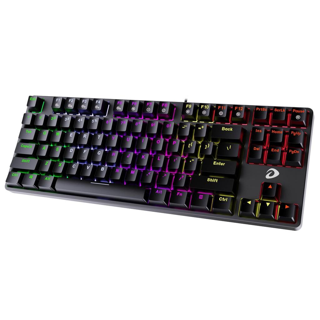 Bàn phím cơ Gaming Dareu EK87 Multiled Đen Black - Hàng Chính Hãng