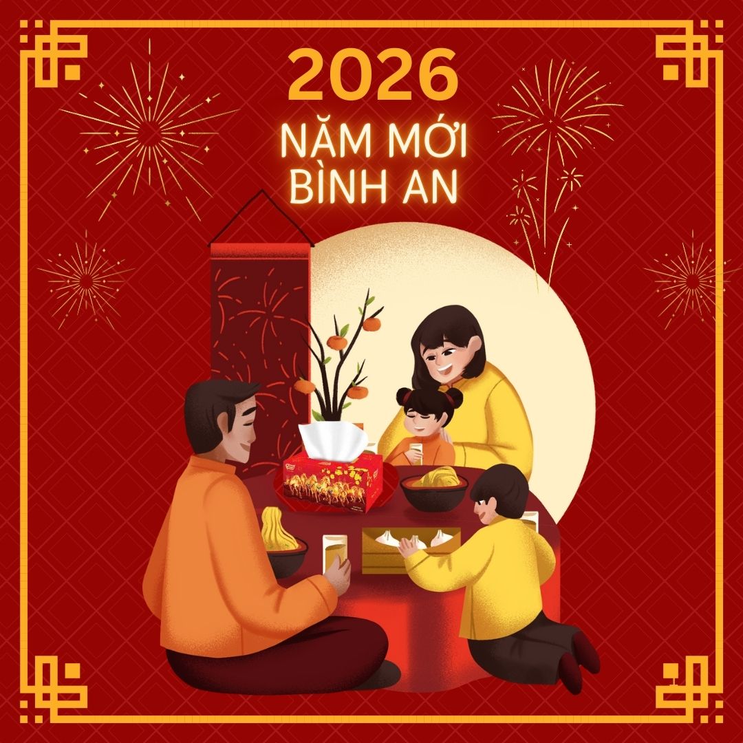 [Mua 3 Hộp Tặng Silicon Rửa Mặt] Pulppy Hộp Khăn Giấy Tết Bính Ngọ 3 Lớp Siêu Dày Dai Đỏ May Mắn 2026