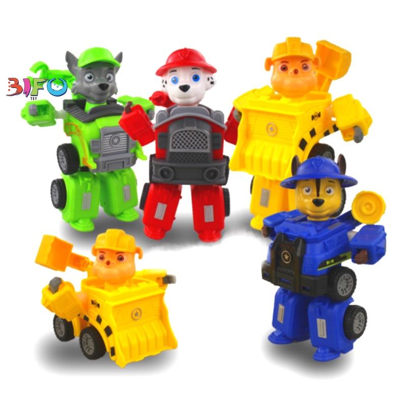 Bộ 4 đồ chơi biến hình biệt đội xe những chú chó cứu hộ Paw Patrol