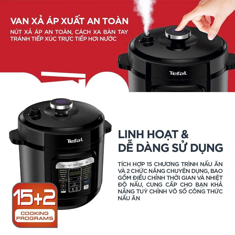 Nồi áp suất điện Tefal CY601868 - 6L 1000W - Hàng chính hãng