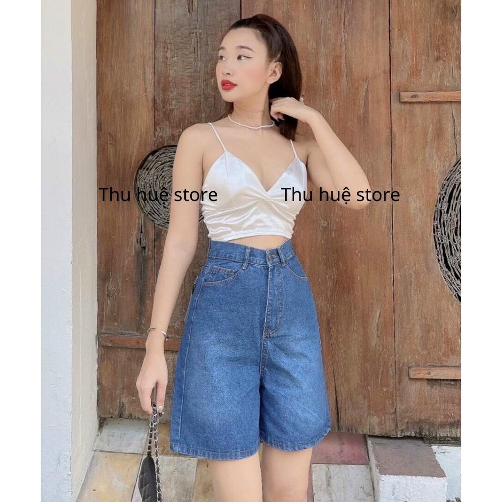 Quần Ngố Ống Rộng Lưng Cao Cực Hách Dáng Thời Trang Cho Nữ