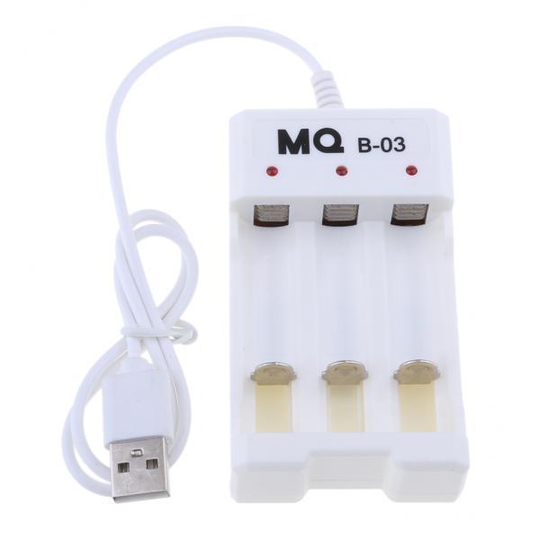 2X MQ 3 Slots   Rechargeable Battery Charger