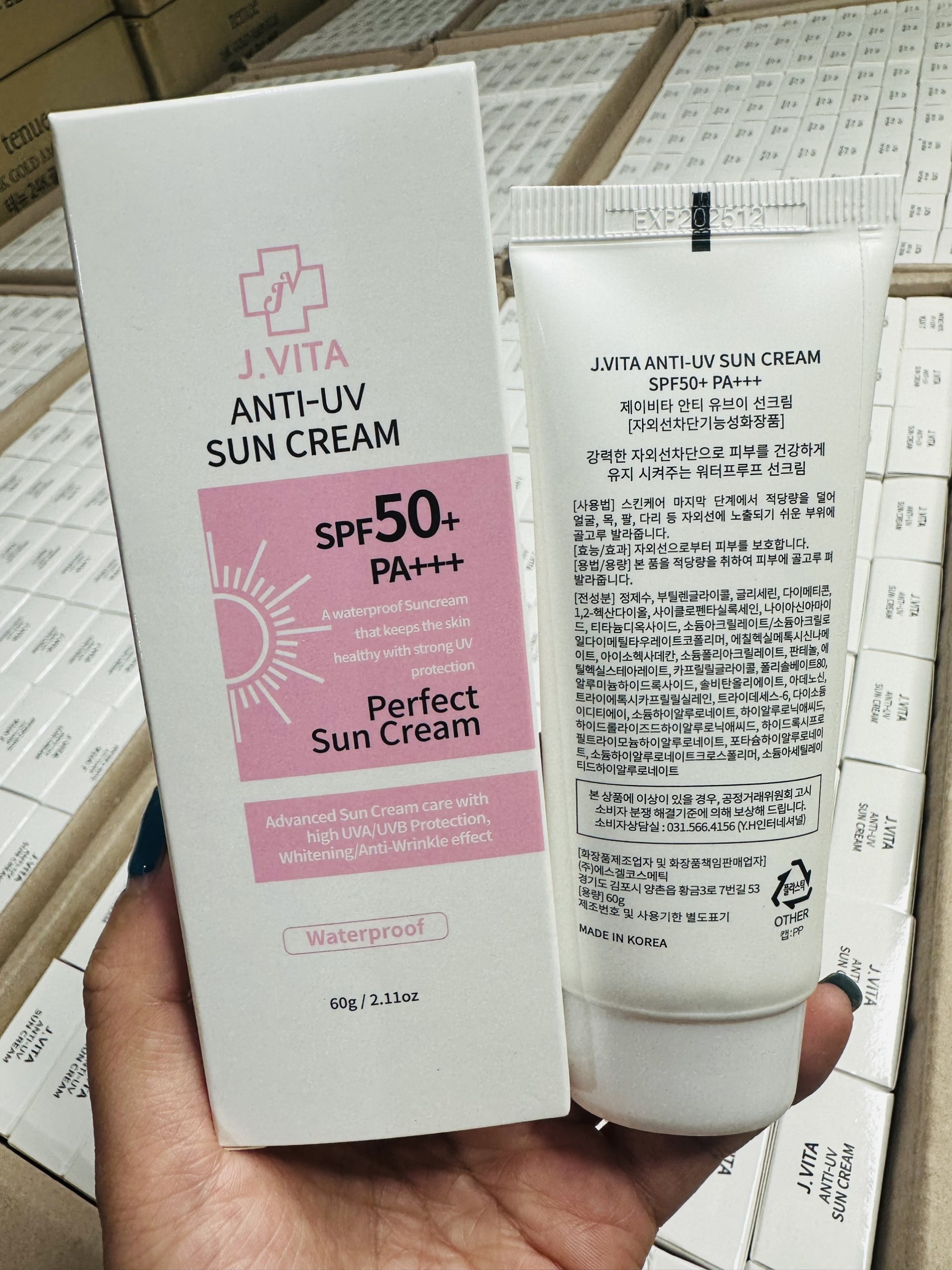 KEM CHỐNG NẮNG J.VITA ANTI-UV SUN CREAM 60g( không có tem phụ- không xuất hóa đơn đỏ )