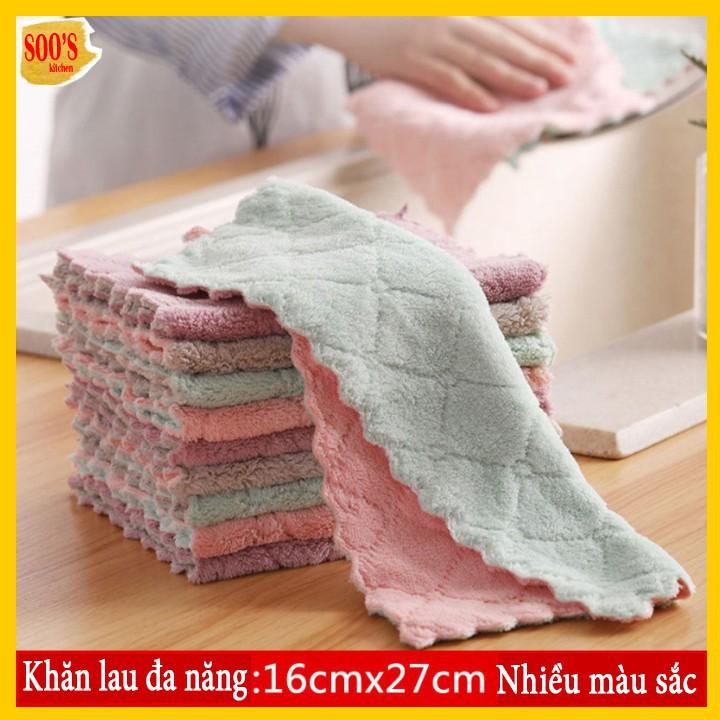 Khăn lau tay ️ Khăn lau bếp đa năng 2 mặt Siêu Thấm Nước, Mềm Mịn, Hút Ẩm Tốt, Kháng Khuẩn