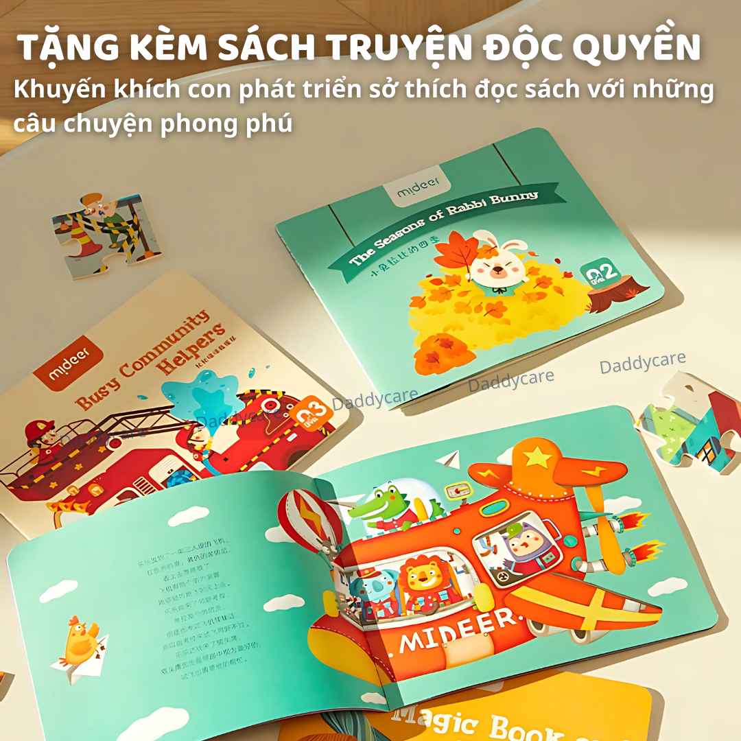 Xếp Hình Cho Bé 3, 4, 5 Tuổi cấp độ Mideer puzzles Level Up 3 Natural Scenery đồ chơi trí tuệ cho bé