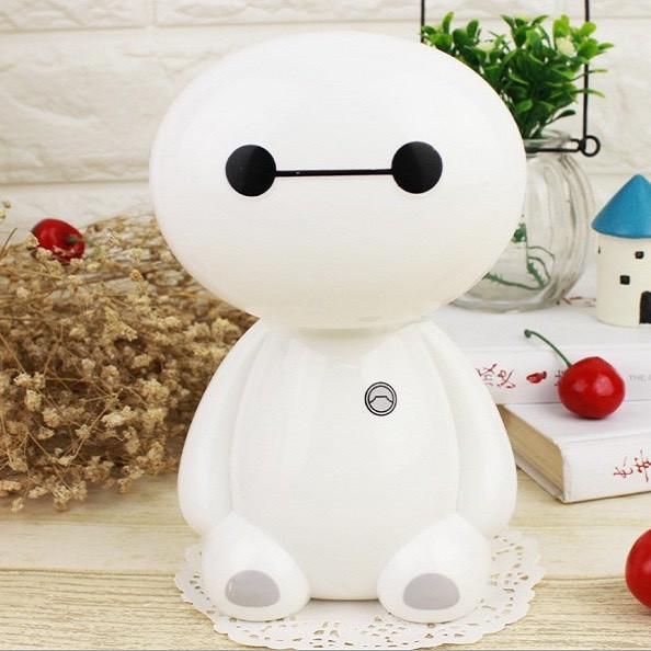 Đèn học để bàn tích điện cho bé, mô hình BAYMAX mini, chân sạc thông minh JT09