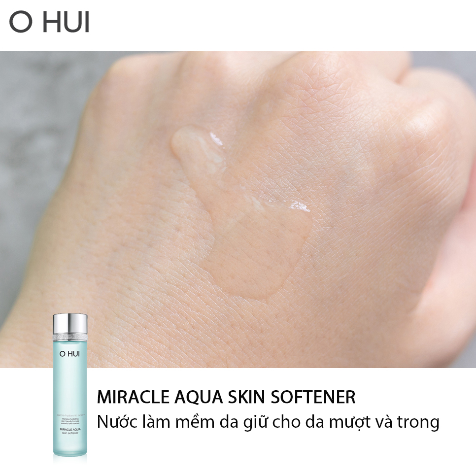 Bộ cấp nước dưỡng ẩm da sáng trong OHUI Miracle Aqua Set 6 món