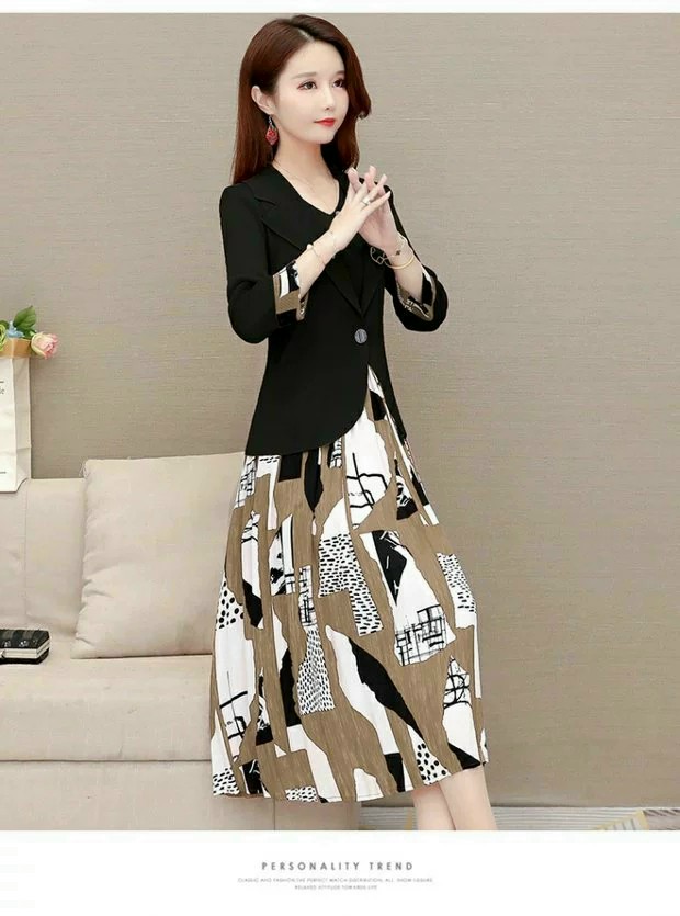 ĐẦM XÒE LỤA DẬP LY KÈM ÁO KHOÁC