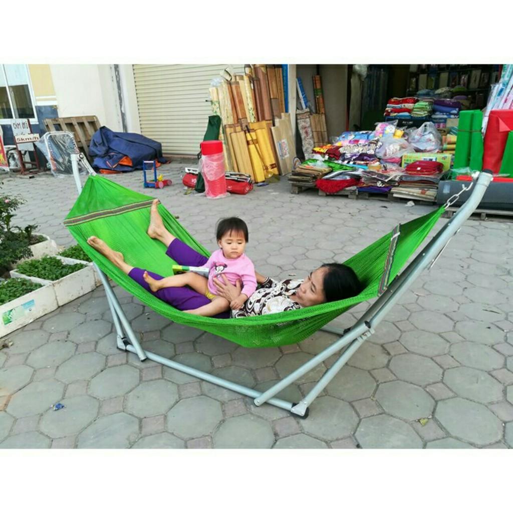 Võng xếp sơn khung tĩnh điện phi 32 sai đại