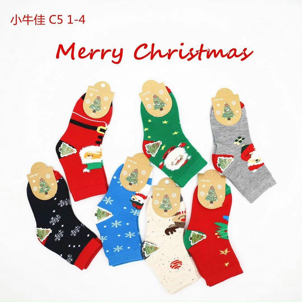 Tất noel, vớ noel họa tiết dễ thương đón giáng sinh chất cotton co giãn 4 chiều cổ cao xinh xắn- TB04