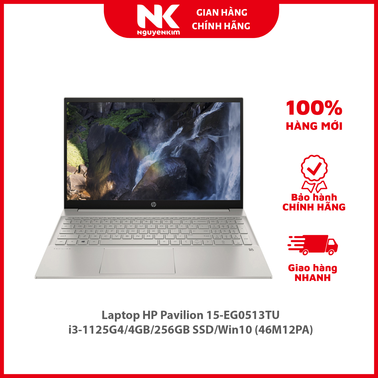 Laptop HP Pavilion 15-EG0513TU i3-1125G4/4GB/256GB SSD/Win10 (46M12PA) - Hàng chính hãng