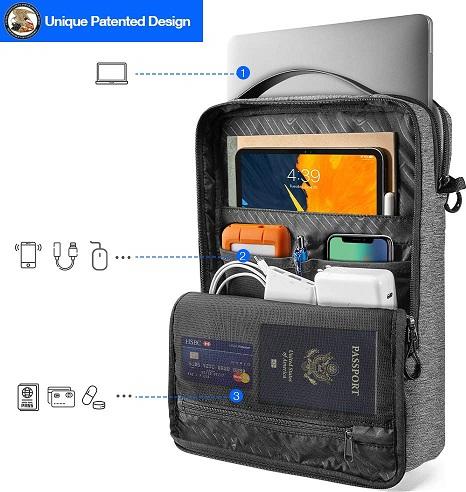 TÚI ĐEO CHÉO TOMTOC URBAN SHOULDER BAGS FOR ULTRABOOK 13″ GRAY