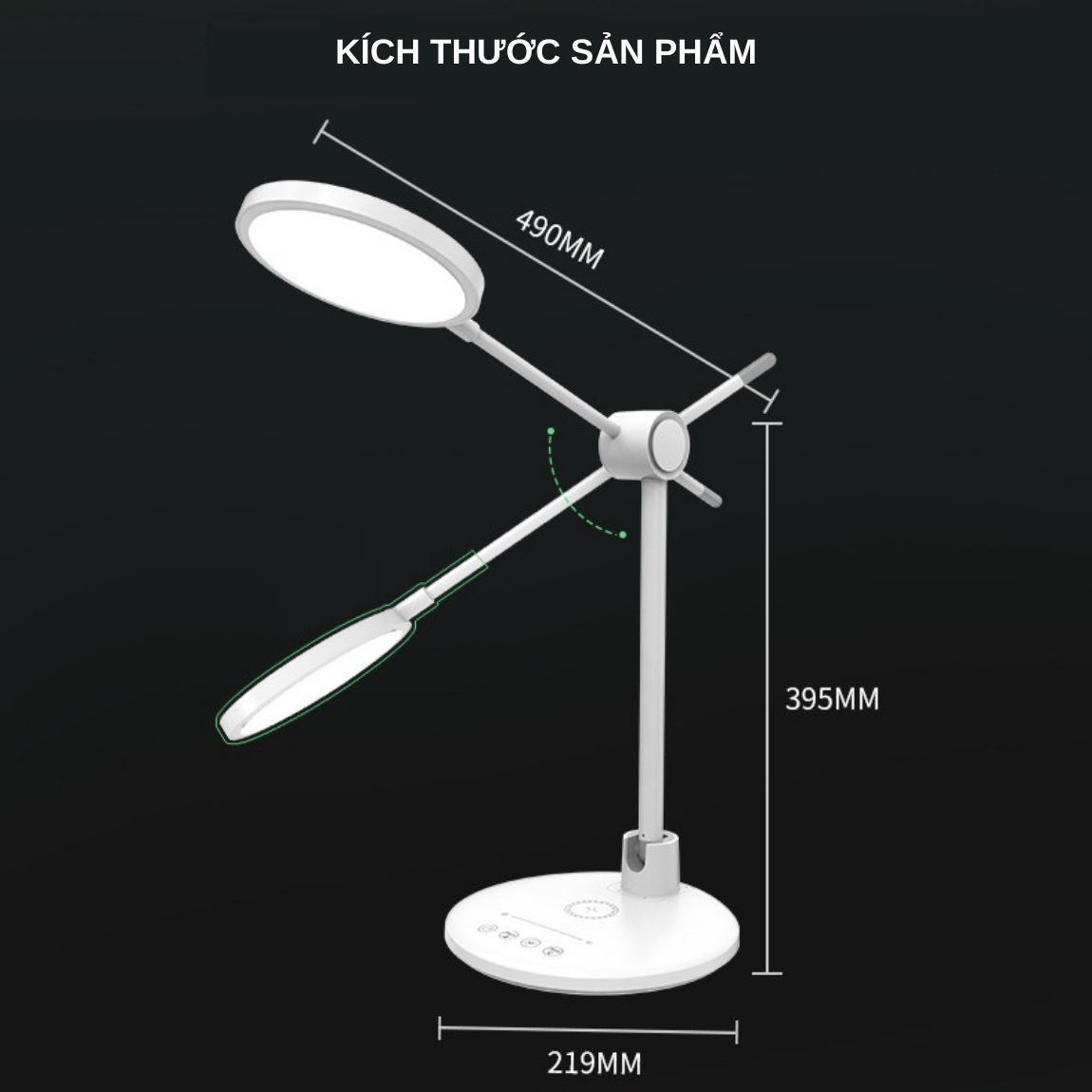 Đèn Bàn Học LED Cao Cấp Độ Sáng Cao Tích Hợp Sạc Không Dây Model TB-55S/SW - Hàng Chính Hãng Tamayoko