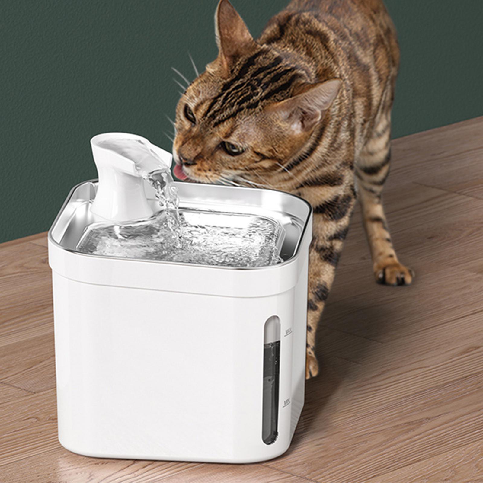 Automatic Dog Water Dispenser Mute Feeding Bowl, Portable Pet Drinking Feeder, 2.2L Cat Water Fountain for Cats Kitten Puppy Dogs Home
