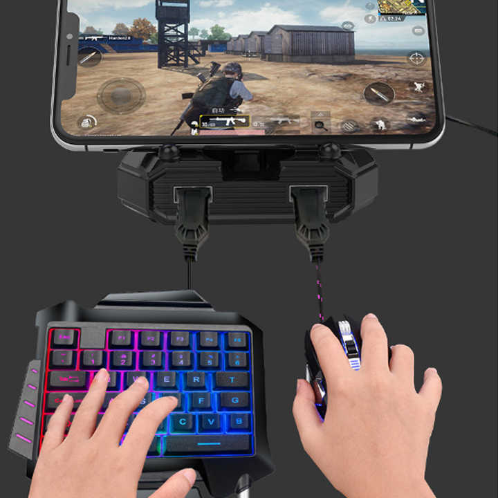 Bộ bàn phím K-Snake G92 kèm hub chuyển đổi và chuột chơi game PUBG, ROS, Free Fire, COD, FPS