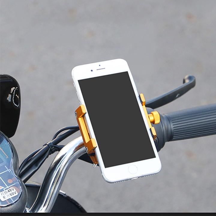 Kẹp điện thoại trên xe đạp moto giá đỡ điện thoại khung kim loại chắc chắn s-044