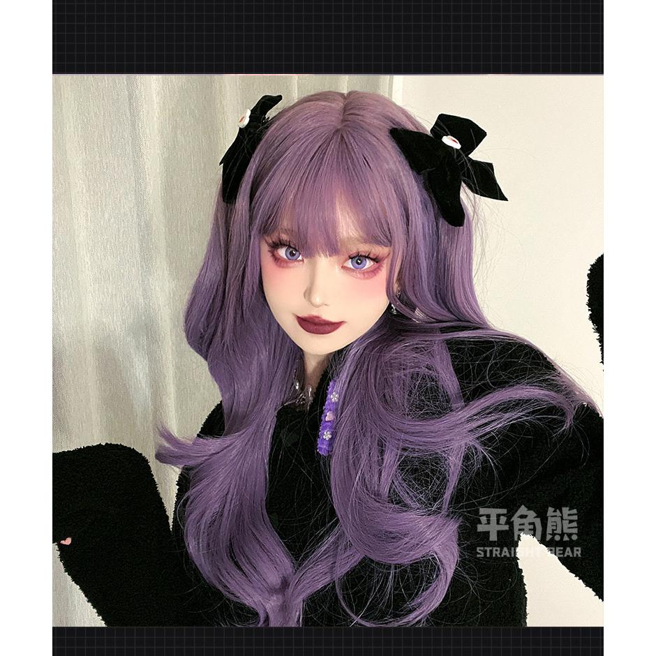 WIg/Tóc giả xoăn lơi tím khói hot teen xinh xắn - S02 nguyên đầu teen/lolita