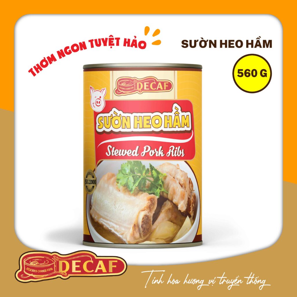 SƯỜN HEO HẦM. STEWED PORK RIBS DECAF 560GR