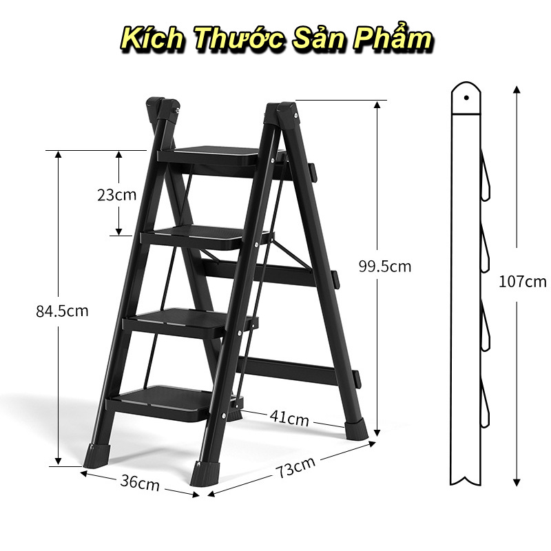 Thang Xếp Chữ A Dùng Cho Nhà Ở Chung Cư AODING LADDER 4 Tầng Cao Cấp - Home Decor Furniture