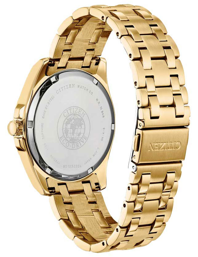 Đồng Hồ Nam Citizen Đính Kim Cương Dây Kim Loại Máy Eco-Drive BM7103-51L - Mặt Xanh (Sapphire)