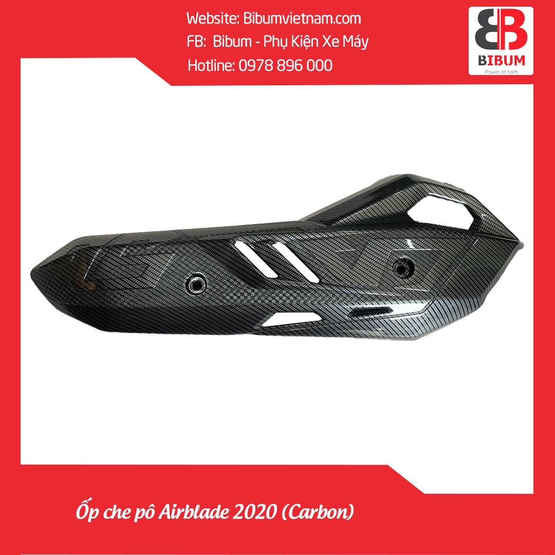 Ốp che pô Airblade 2020 Carbon