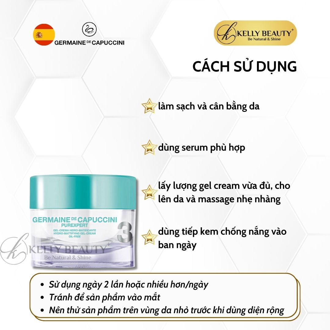 Kem Dưỡng Cho Da Dầu Mụn Germaine PUREXPERT Hydro Mattifiying Gel Cream | Kelly Beauty