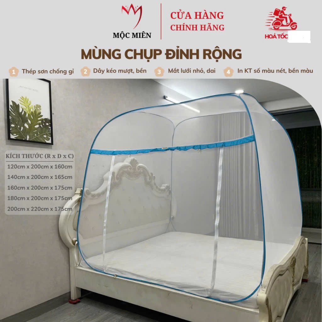 Màn Chụp , Mùng Chụp Cao Cấp Mộc Miên Đỉnh Rộng ( Hà Nội )