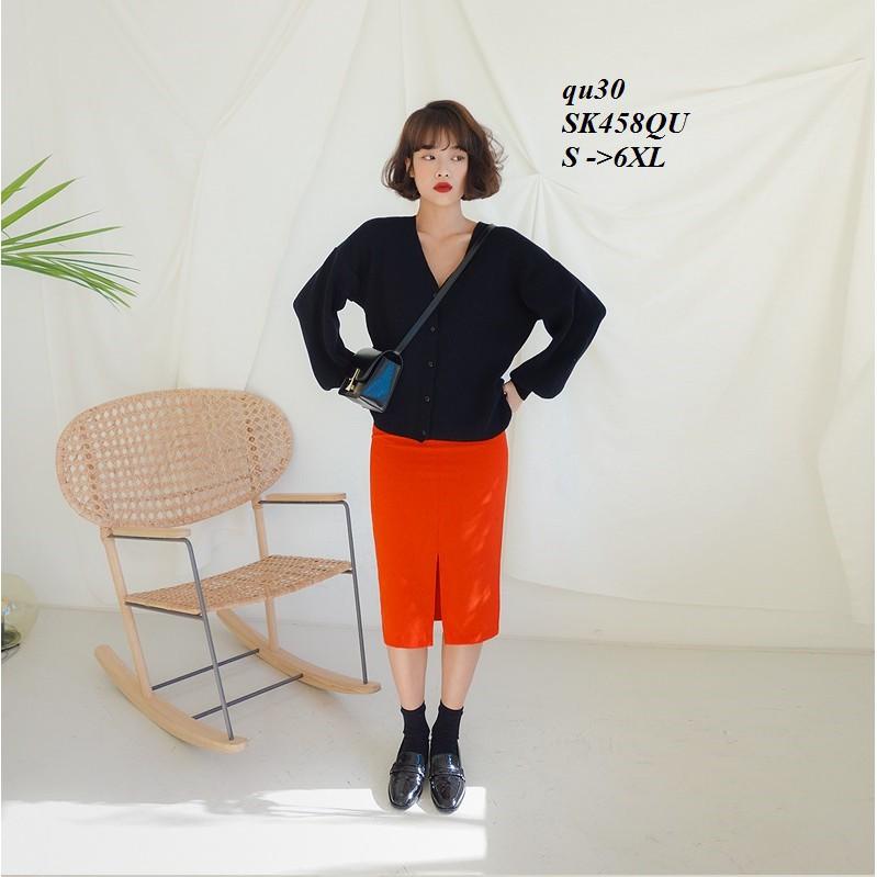 SK374 CHÂN VÁY ÔM XẺ TÀ TRƯỚC