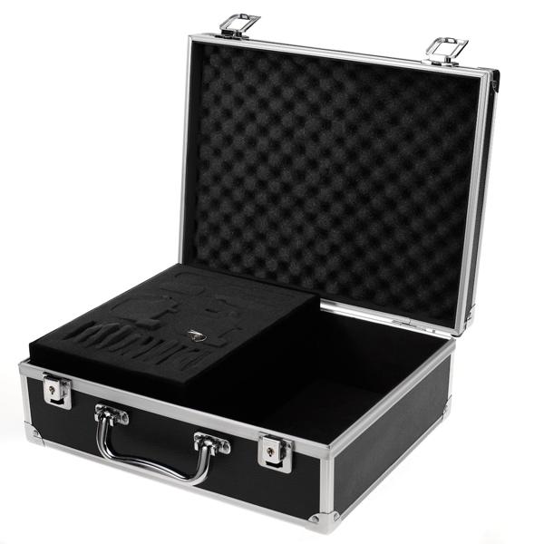 Black Aluminum  Machine Carrying Case Storage Organizer Holder Box 2x