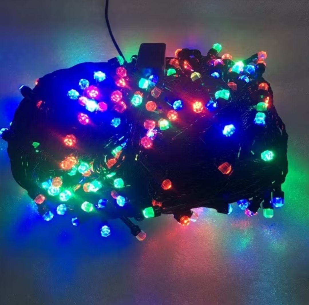 CUỘN DÂY ĐÈN LED TRANG TRÍ BÓNG KIM CƯƠNG NHẤP NHÁY NHIỀU MÀU SẮC CỰC ĐẸP DÀI 40M