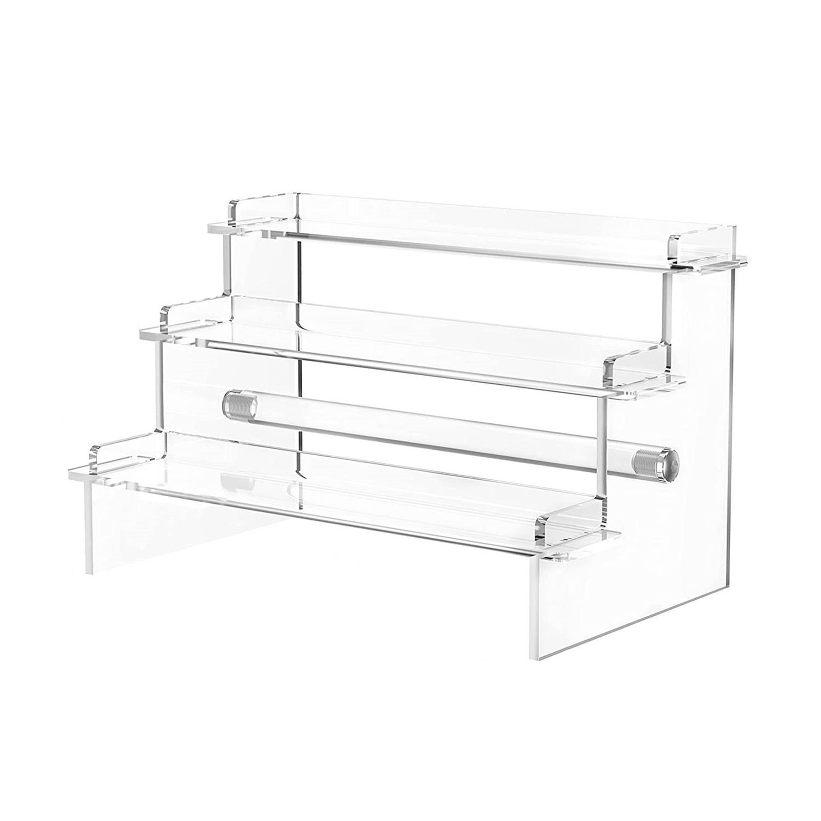 3 Tier Acrylic Display Riser Jewellery Display Stand for Perfume Figure Toys