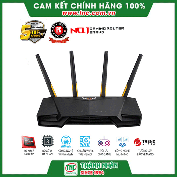 Router Wifi ASUS TUF Gaming AX3000- Hàng chính hãng