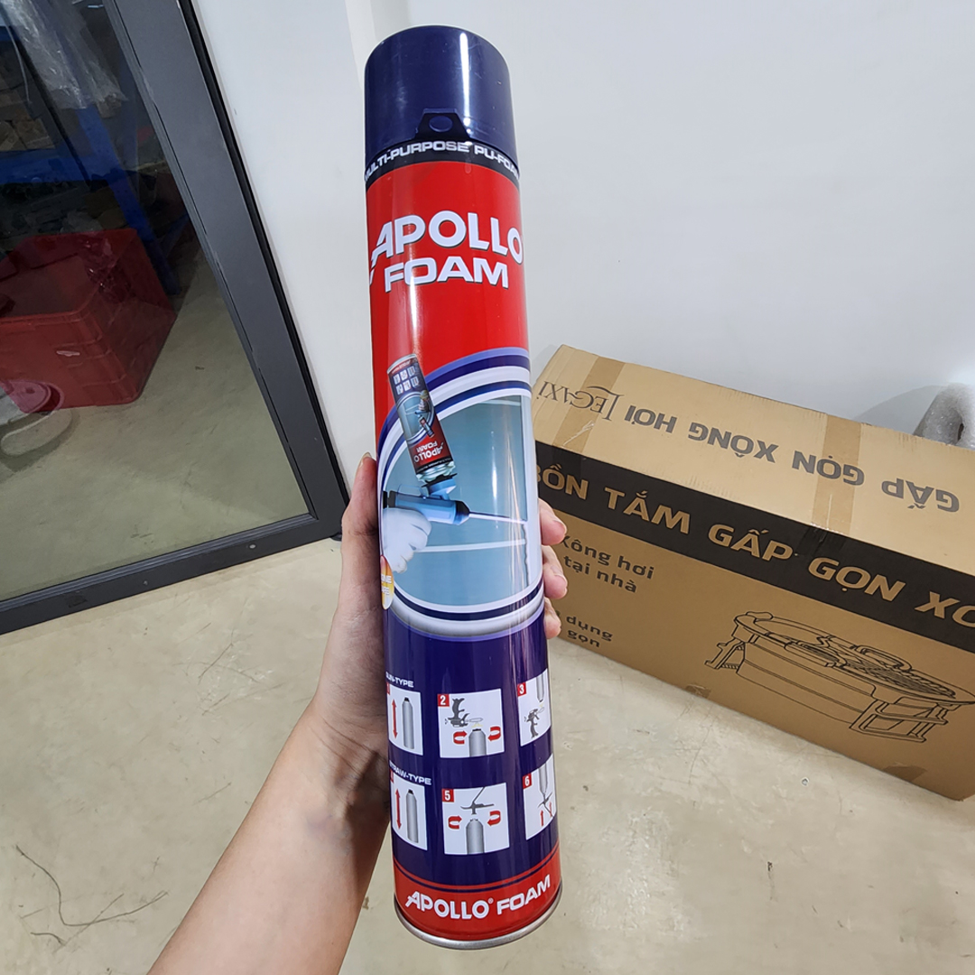 Keo Bọt Nở , Chai Xịt Trang Trí Gương Mây Decor, Keo Dán Tường Trám Vết Nứt Khe Hở Bể 750ml Legaxi