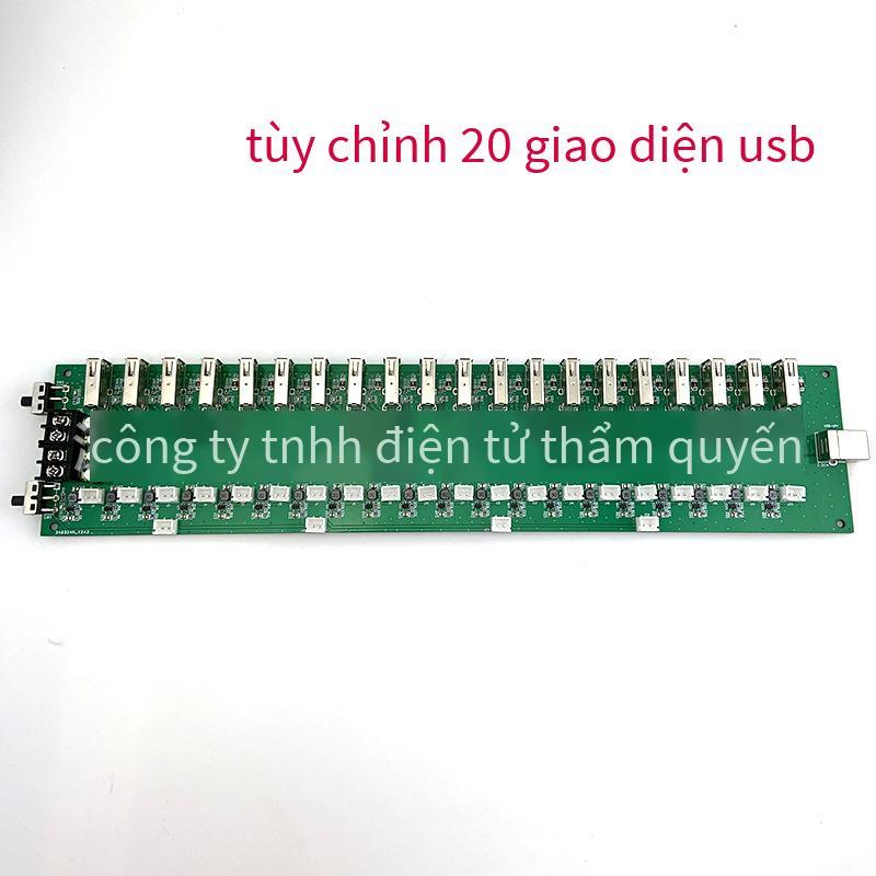 Đầu ra sạc đồng thời USB đa cổng phong cách mới nhất Giải pháp bảng mạch PCBA Phát triển bảng hai lớp PC 30 kết nối
