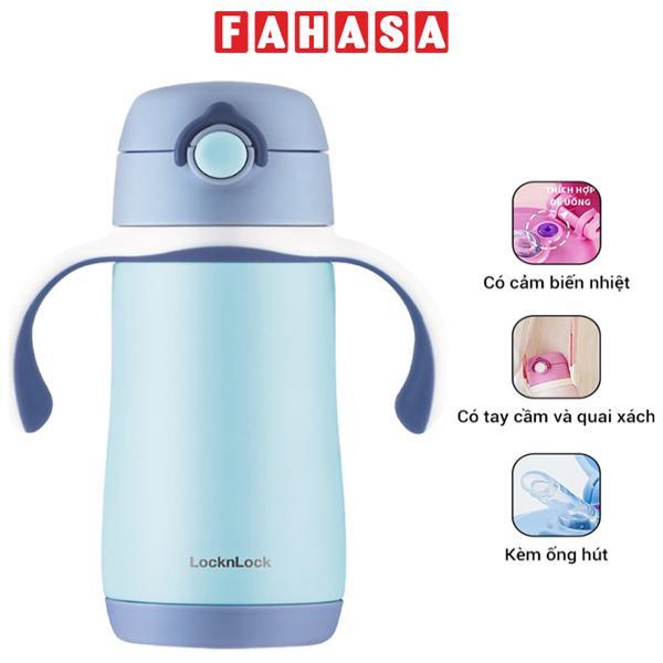Bình Giữ Nhiệt Cho Trẻ Em Cozy Kids Straw Tumbler 330 ml - LocknLock LHC4236BLU - Màu Xanh Dương