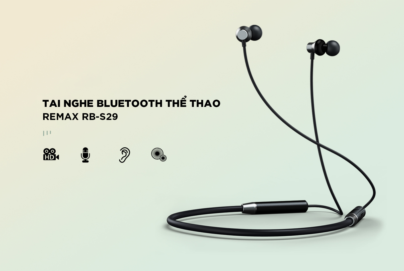 Tai nghe Bluetooth thể thao Remax RB-S29 - Hàng chính hãng