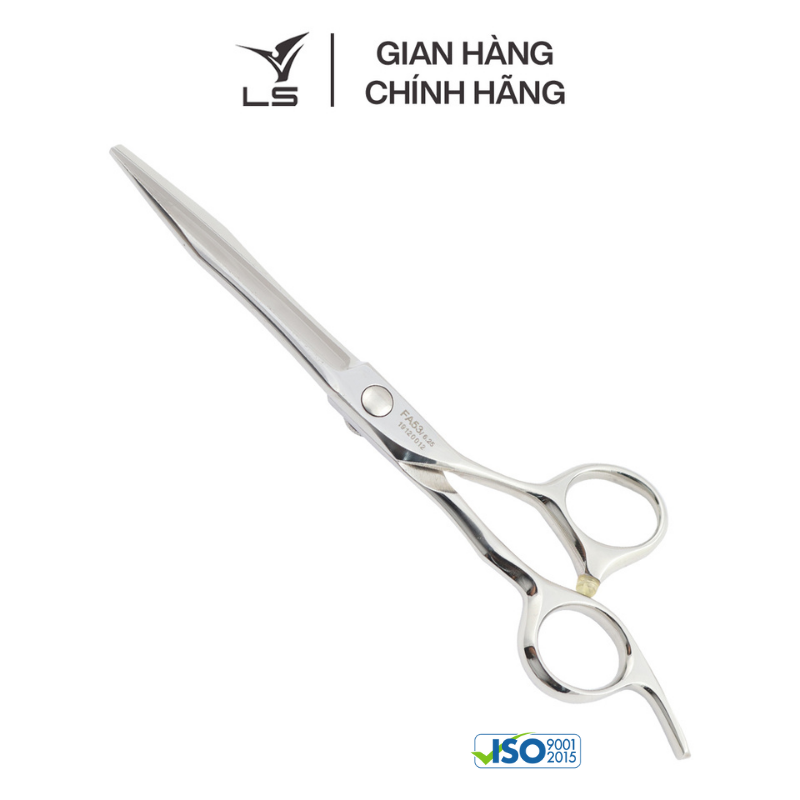 Kéo cắt tóc LS lưỡi thẳng quai offset vênh đỡ ngón cố định FA53/6.25