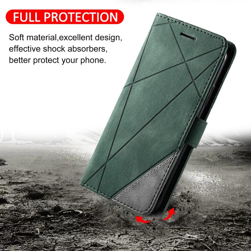 Bao da điện thoại nắp lật PU mềm có ngăn đựng thẻ cho Samsung Galaxy Note10 Lite A02S A71 A51 A21S S10 Lite