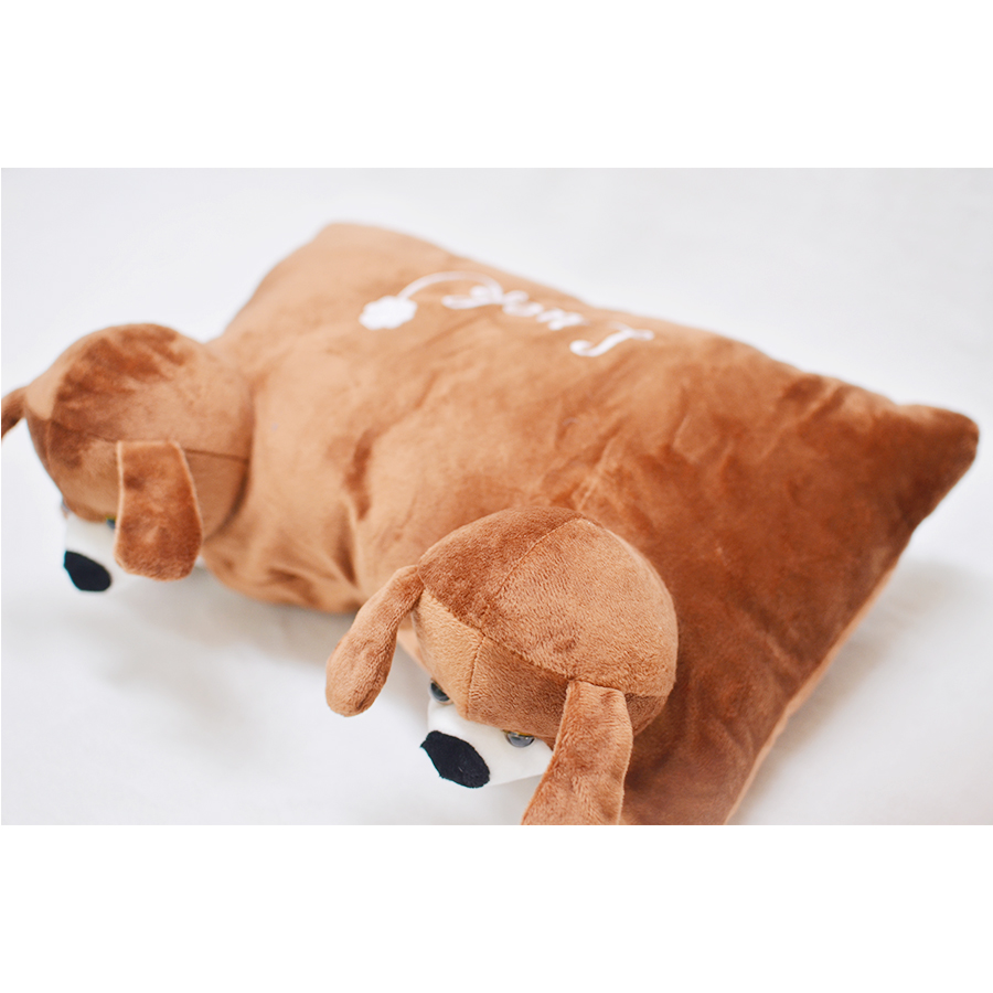 Gối đi xe cho bé - Chó Nâu Pipobun