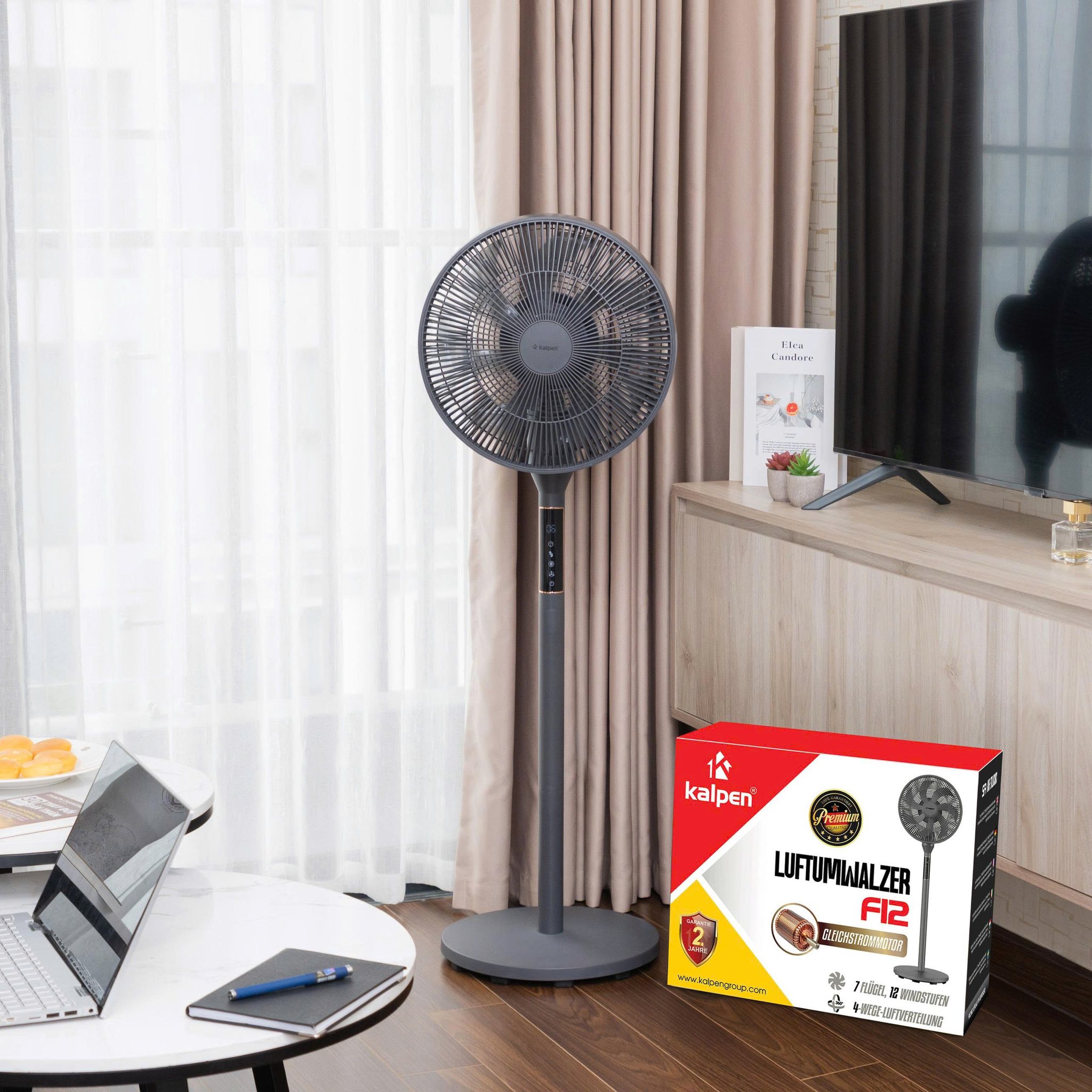 Quạt tuần hoàn không khí 360 độ Kalpen F12 7 cánh - Hàng chính hãng